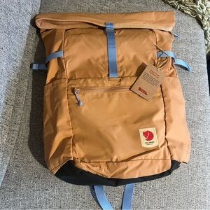 Fjallraven tan Peach Sand High Coast Foldsack 24 roll-top backpack